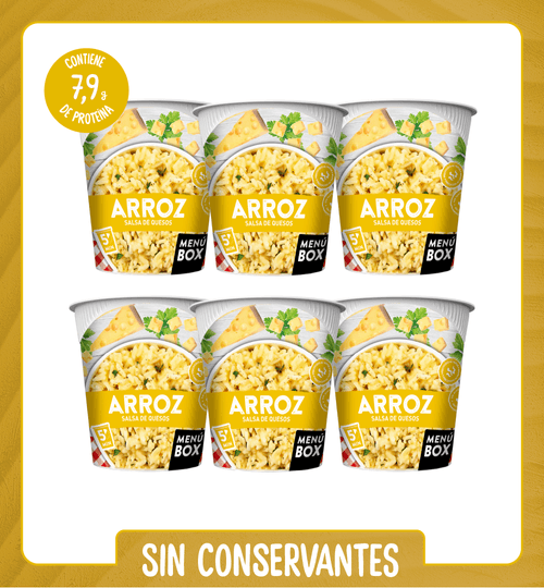 Arroz con Salsa de Quesos  - Pack x 6 vasos