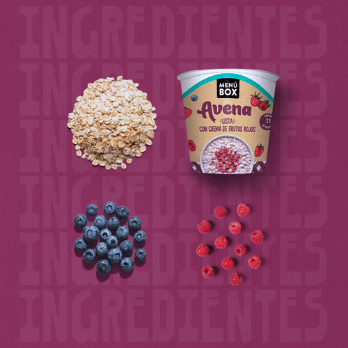 Avena Crema de  Frutos Rojos - Pack x 6 vasos