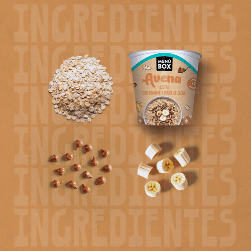 Avena con Banana & Chips de dulce de leche -Pack x 6 vasos