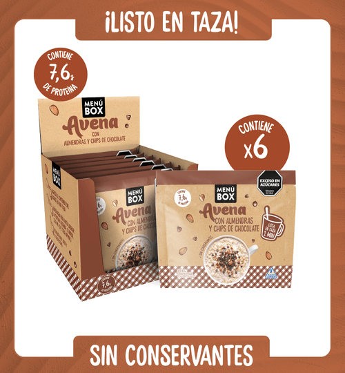 Avena con Chocolate y Almendras - Pack x 6 sobres