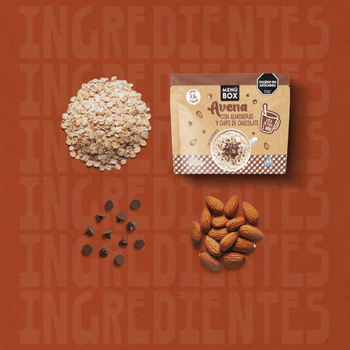 Avena con Chocolate y Almendras - Pack x 6 sobres