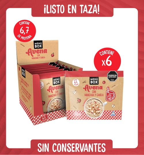 Avena con Manzana y Canela - Pack x 6 sobres