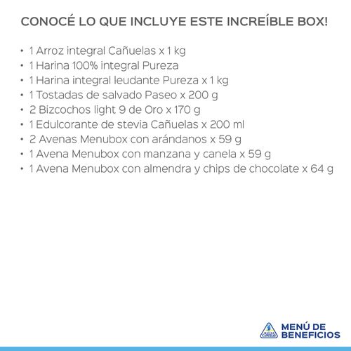 BOX PARA COMER BIEN Y ENTRENAR