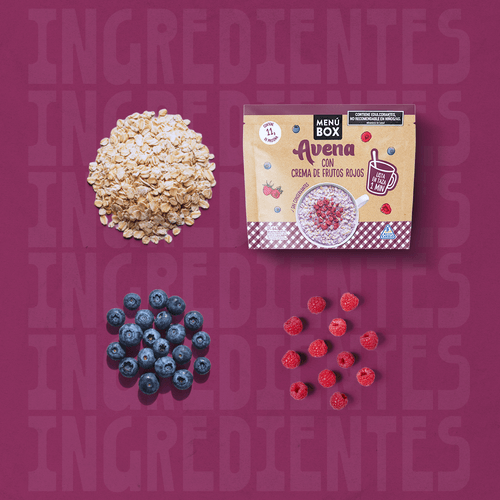 Avena Crema de Frutos Rojos - Pack x 6 sobres