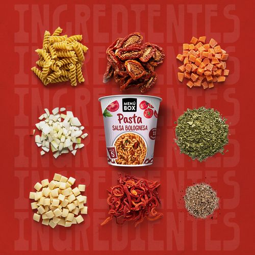 Pasta con Salsa Bolognesa  - Pack x 6 vasos