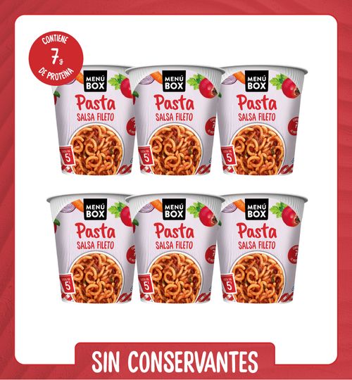 Pasta con Salsa Fileto  - Pack x 6 vasos