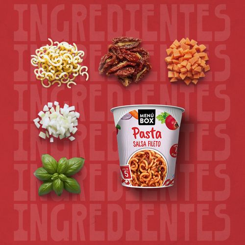 Pasta con Salsa Fileto  - Pack x 6 vasos