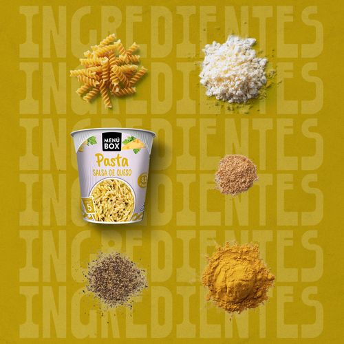 Pasta con Salsa de Quesos  - Pack x 6 vasos