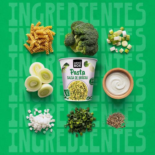 Pasta con Salsa de Brócoli  - Pack x 6 vasos